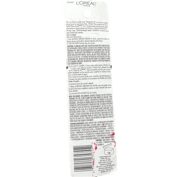 New 2 L'Oreal Brow Stylist Boost & Set Volumizing Brow Mascara 490 Dark Brunette - Picture 3 of 3